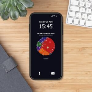 The World's 8.2 Billion People — Phone Wallpaper Pack (3 Designs)