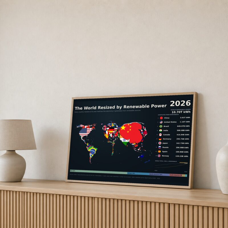 The World Resized by Renewable Power