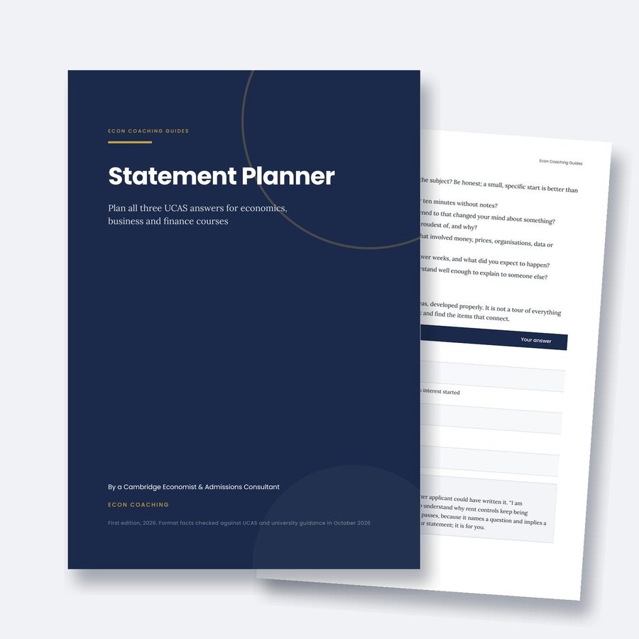 Statement Planner: Economics, Business and Finance (UCAS)